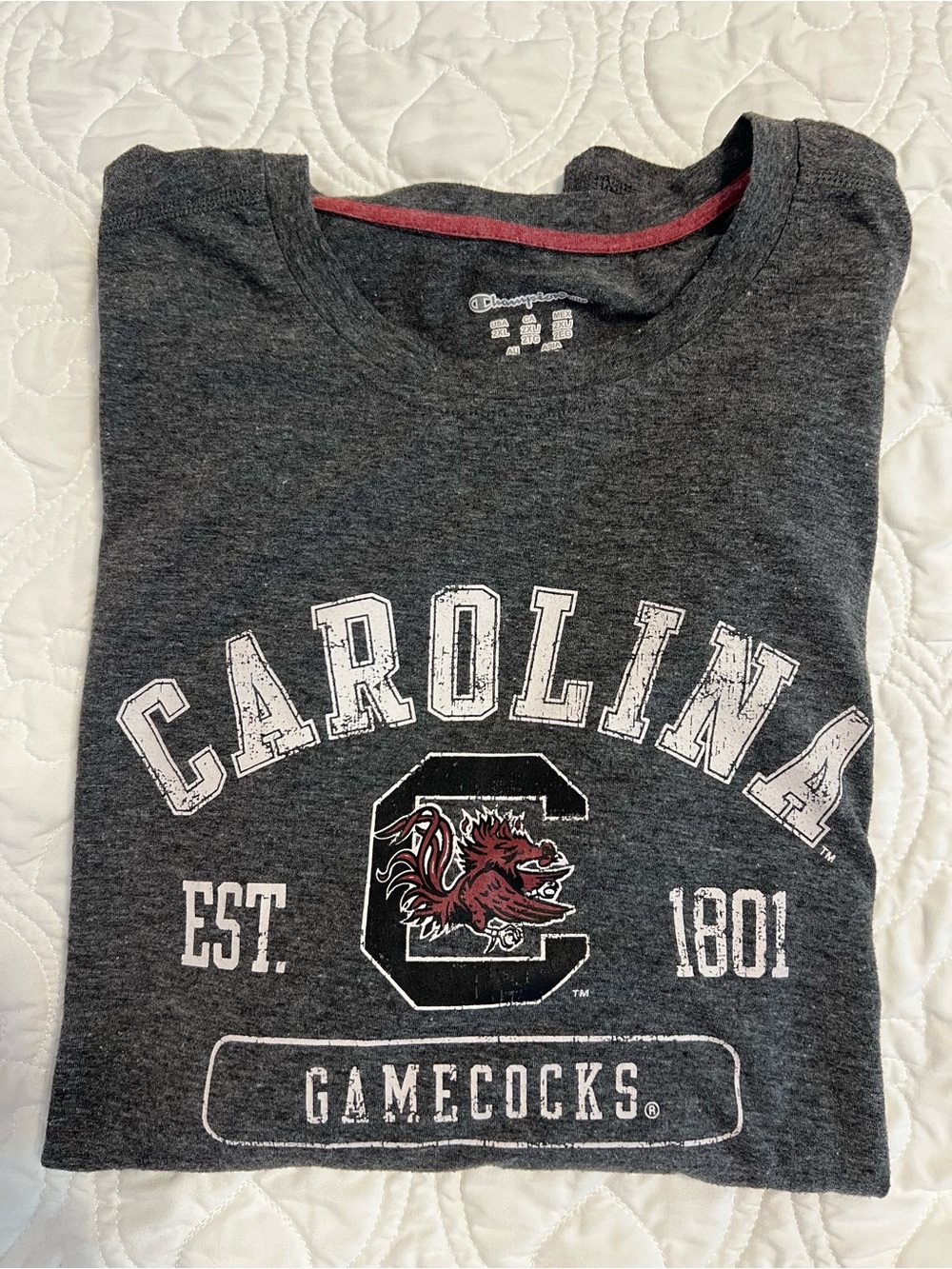 Carolina Gamecocks dark gray tee